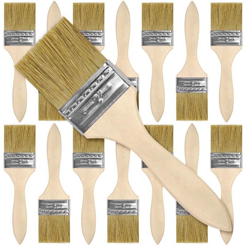 UPlama Paint and Chip Paint Brushes for Paint, Stains, Varnishes, Watercolor, Wood, Wall, Furniture-Brush Cleaner (24, 2 inch) - Image 1